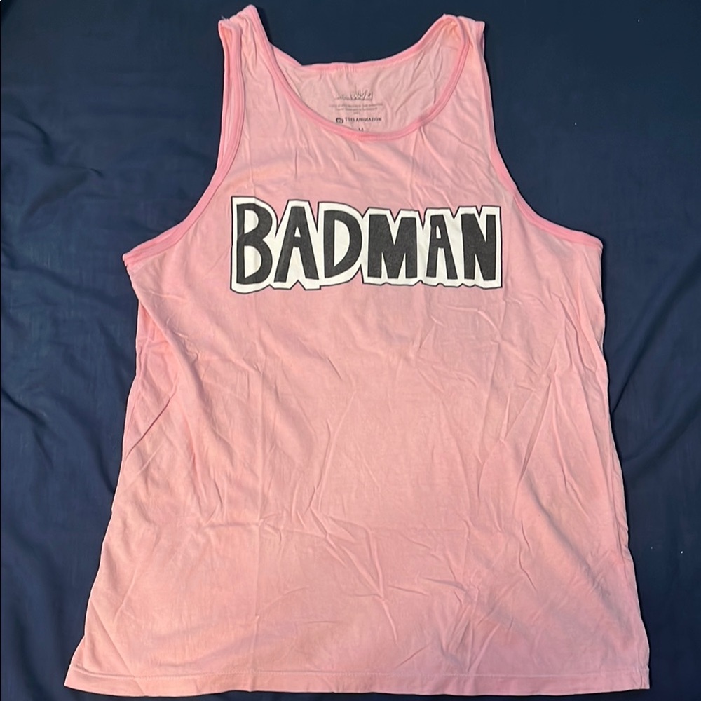 Pink 'Badman' Tank Top